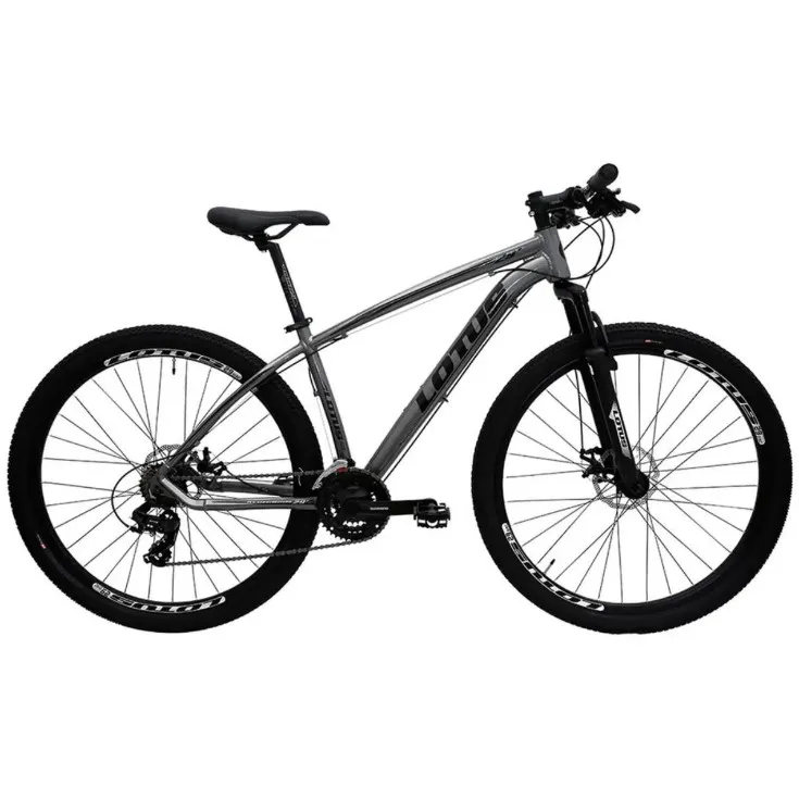 Bicicleta Aro 29 Alumínio Lotus Nitro Freio Mecânico 21V Cinza/ Preto - Cairu - Lojas Moveletro | Beleza para o seu lar