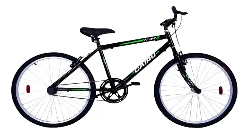 Bicicleta Cairu Flash Bike Aro 26 Masc 21M Preto Verde