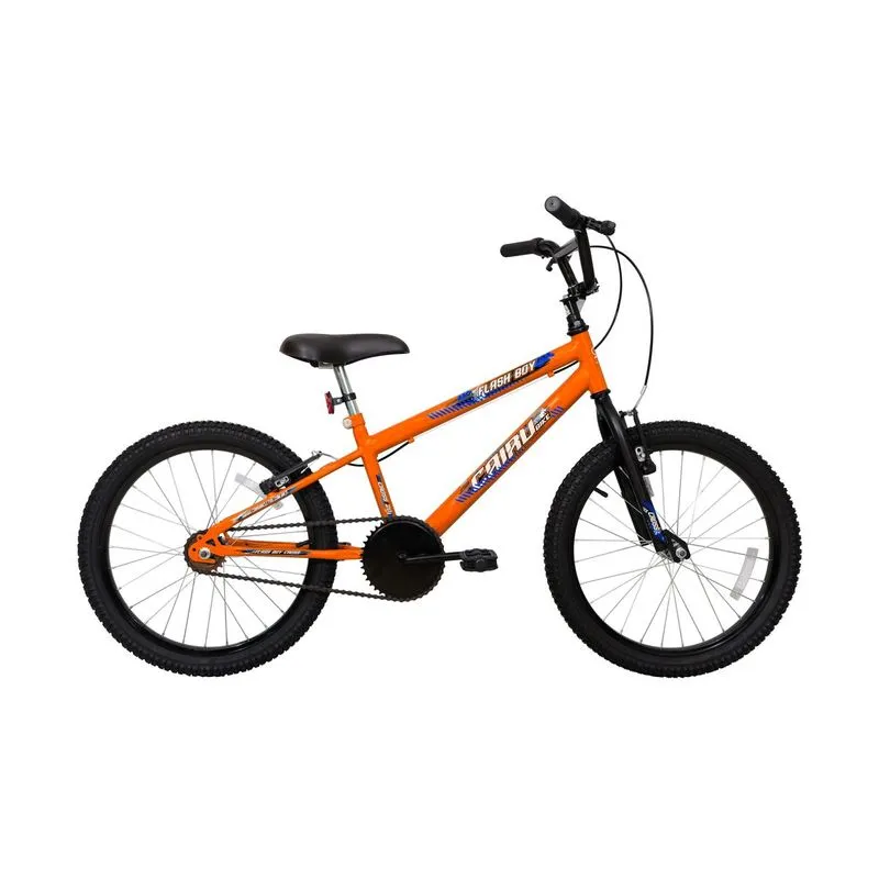 Bicicleta Aro 20 Mtb Rebaixado Cross Flash Boy Laranja E Azul - Cairu