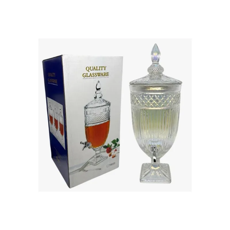 Suqueira Dispenser De Vidro Agata Fruta Cor 5l