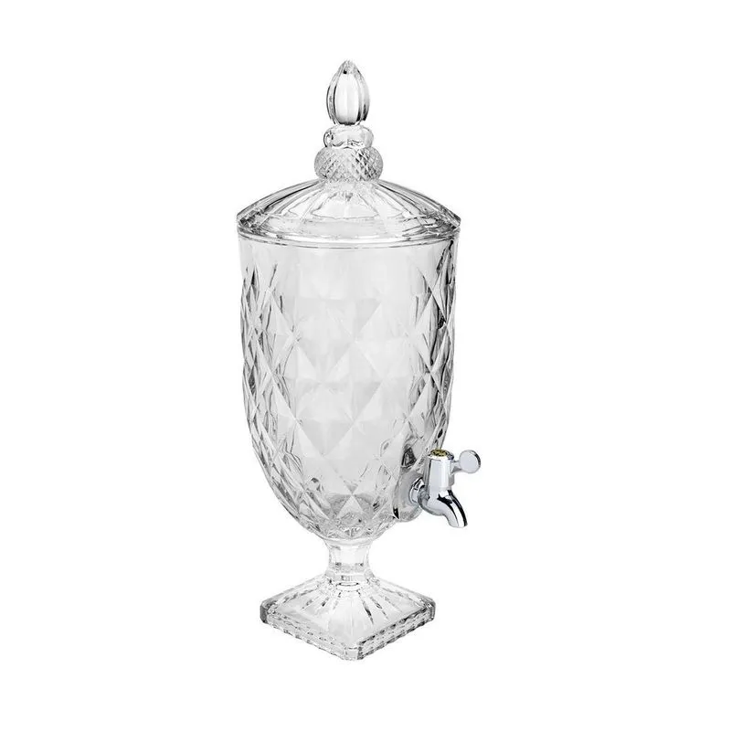 Suqueira Dispenser De Vidro Vitral Transparente 2l - Gmb2540