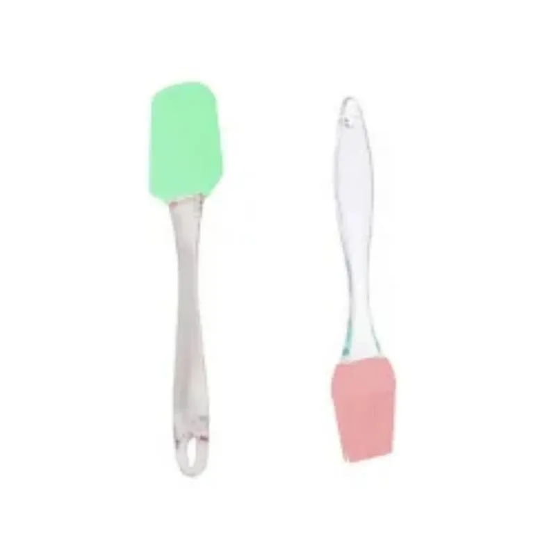 Conjunto Espátula E Pincel De Silicone 18cm