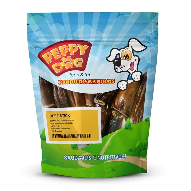 Petisco Beef Stick 100% 100gr Natural para cães Peppy Dog
