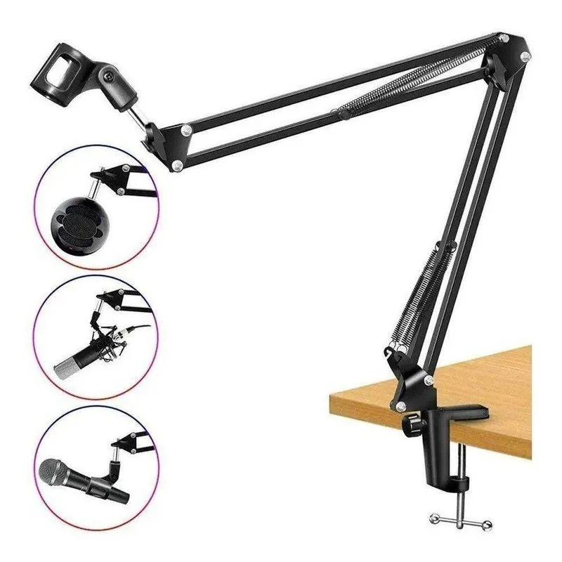 Braço Articulado Suporte De Mesa Para Microfone Aço