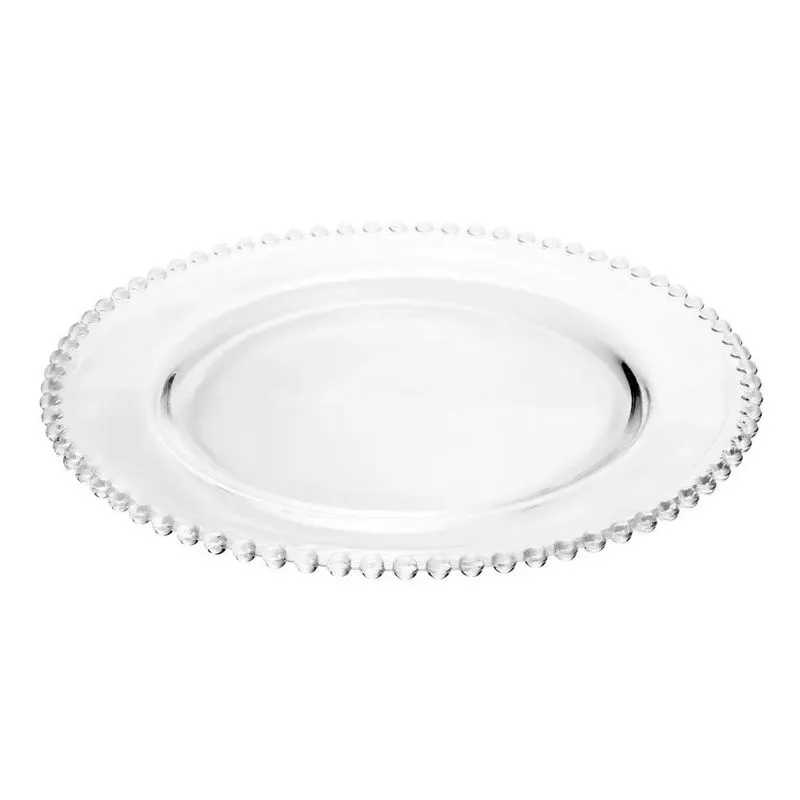 Prato Cristal Sousplat Wolff De Chumbo Pearl 20cm Decoração