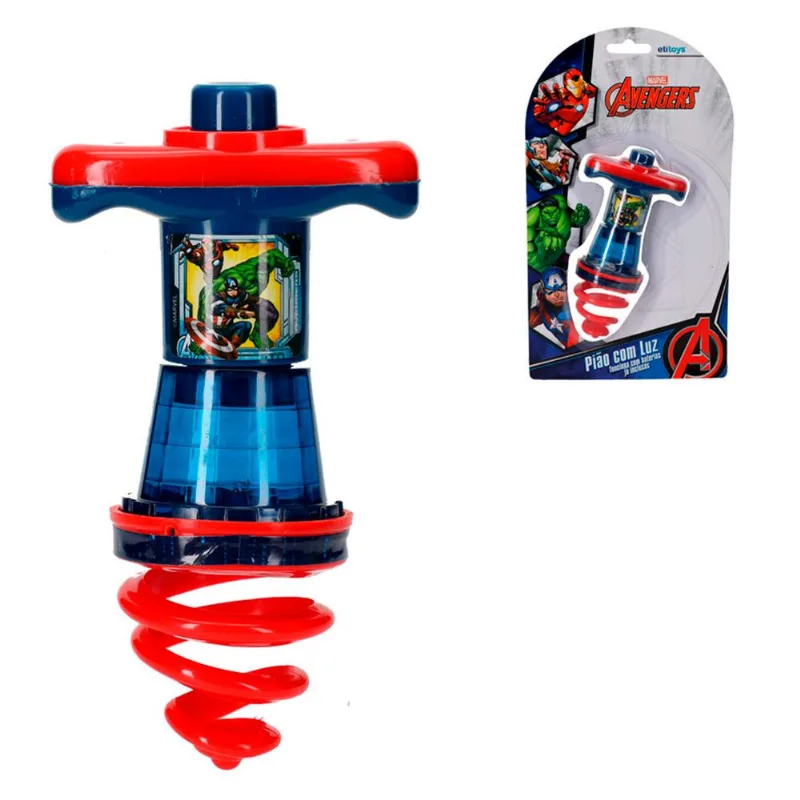 Pião Infantil com Luz Avengers Etilux