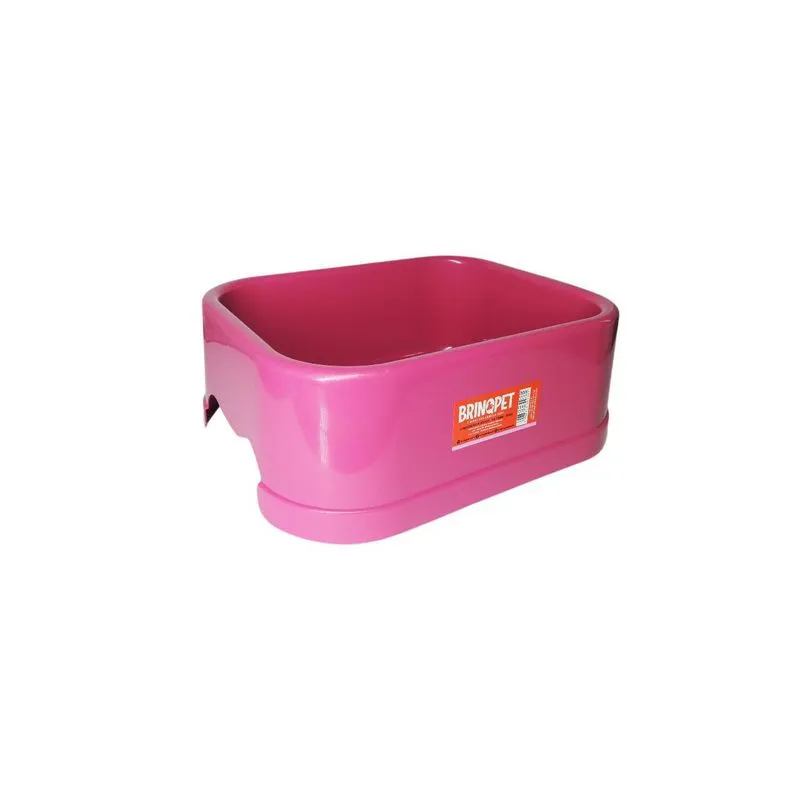 Vasilha De Racao E Agua Para Cachorro, Gatos Gg - Rosa