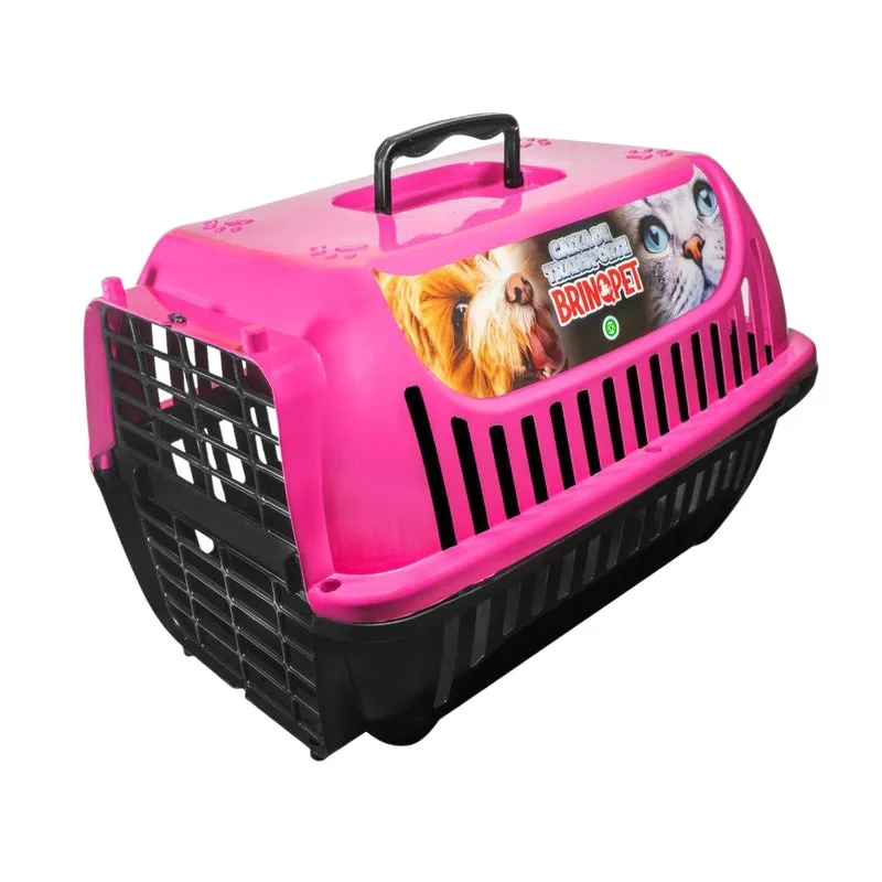 Caixa De Transporte Passeio N. 2 Para Cães E Gatos - Rosa
