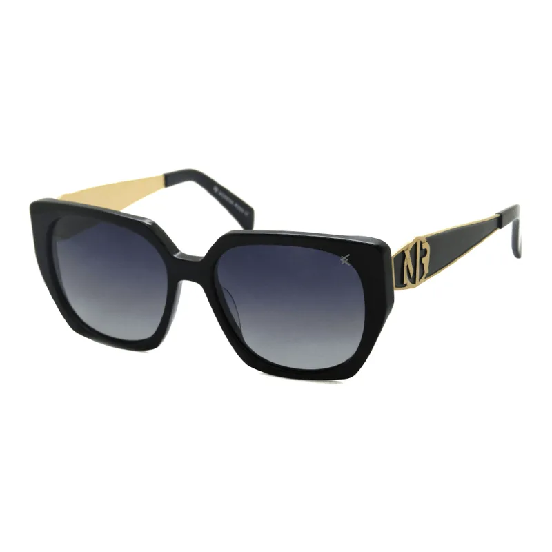 Óculos de Sol Feminino Morena Rosa MR211 C1 Preto e Dourado