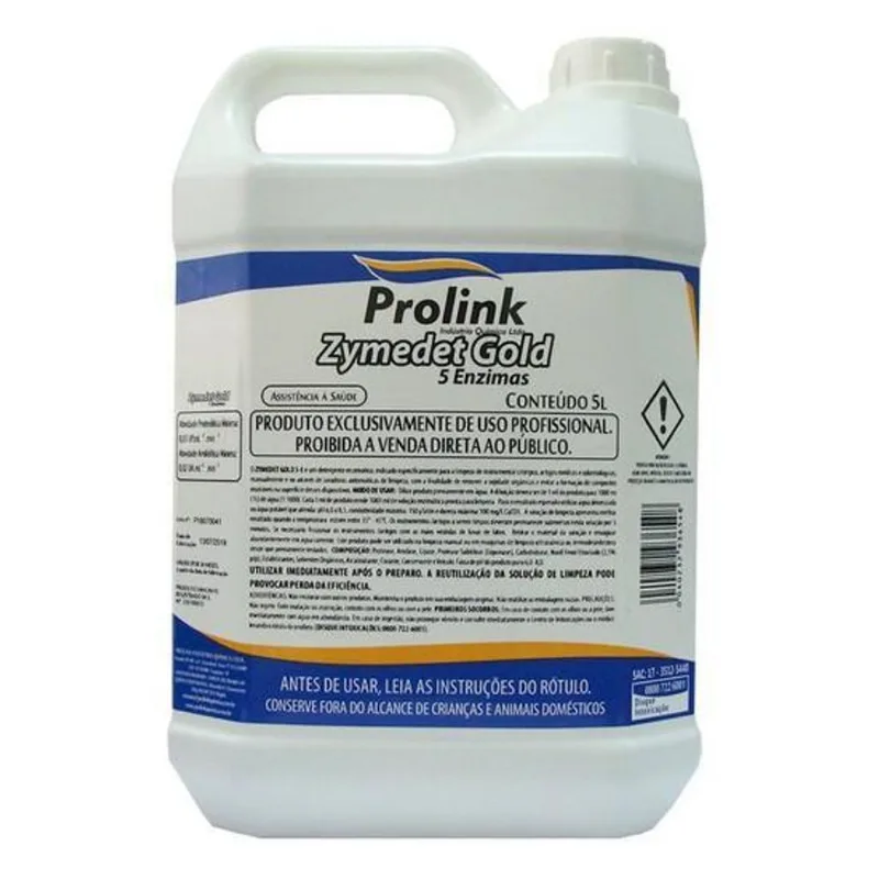 Detergente Enzimático 5 Enzimas 5lt Zymedet Gold Prolink