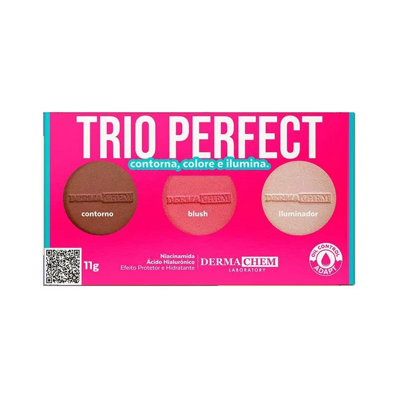 Trio Perfect 11g - Dermachem - Contorno+blush+iluminador Trio Perfect 11g - Dermachem - Contorno+blush+iluminador