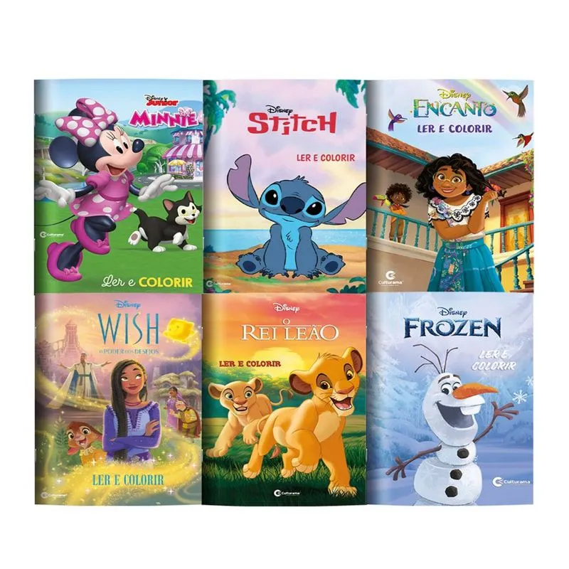 Ler e Colorir Disney Sortido B - 6 Capas