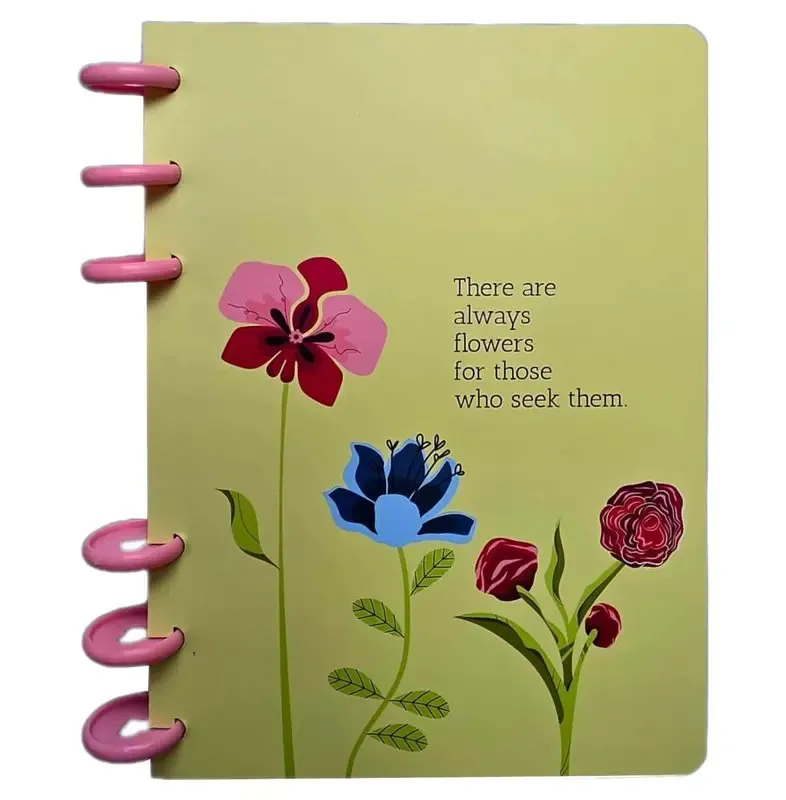 CADERNO ESSENCIAL COM DISCO A5 FLORAL