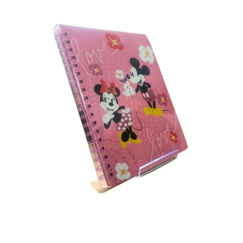 Caderno Colegial Espiral Minnie E Mickey Disney - 80 Folhas