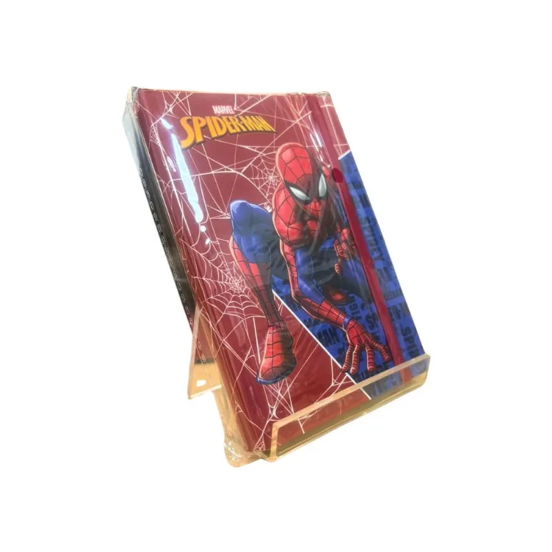 Mini Caderno De Bolso Com Elástico Homem-Aranha - 64 Folhas