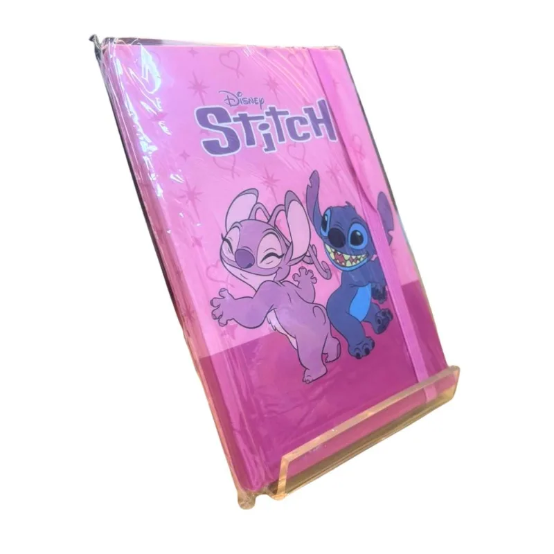 Mini Caderno Bolso Elástico Disney Stitch Angel - 64 Folhas