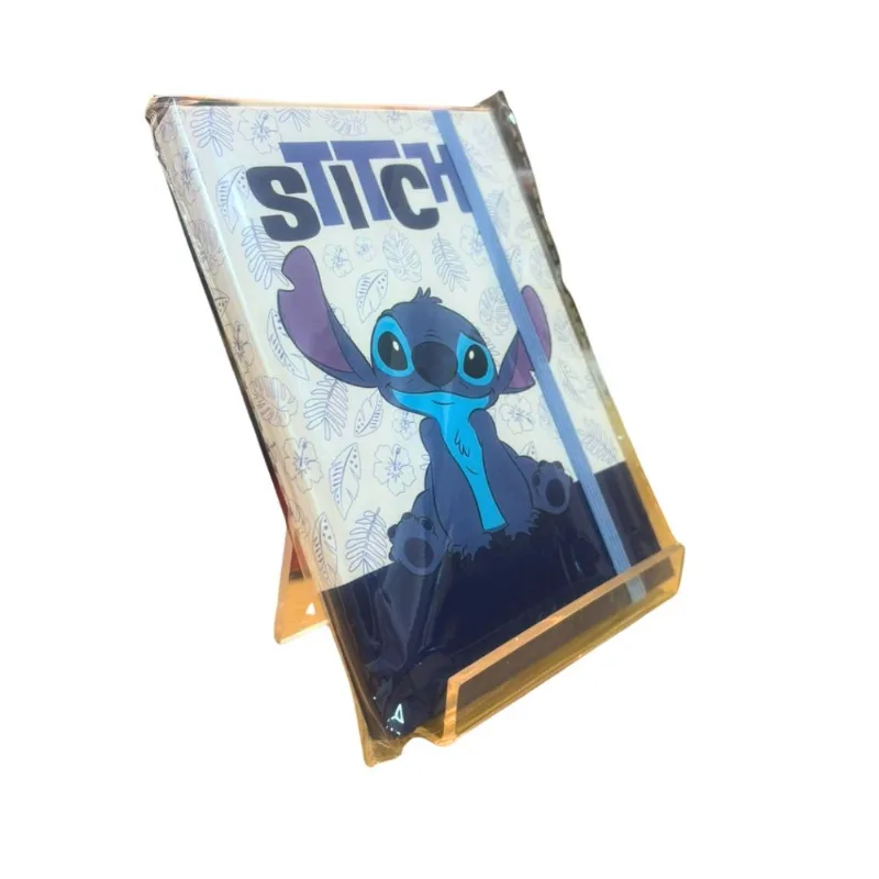Mini Caderno Bolso Com Elástico Disney Stitch - 64 Folhas