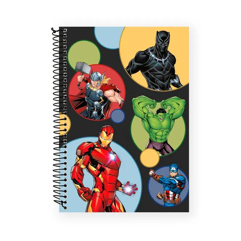Caderno Universitário 1 Matéria Heróis Vingadores Sortido - Culturama