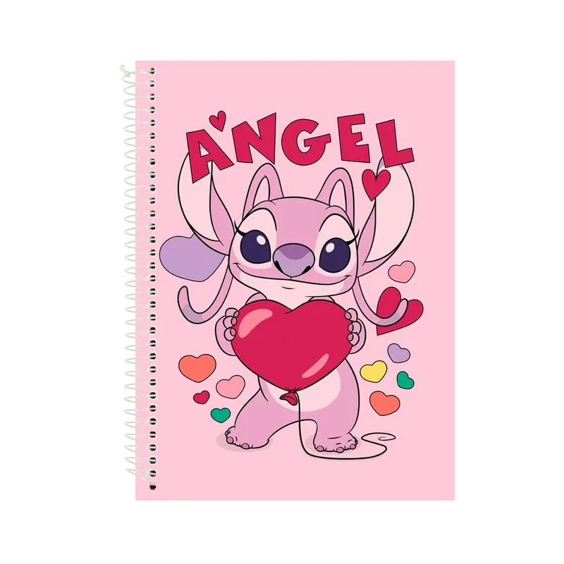 Caderno Universitário 1 Matéria Stitch E Angel Vibes Sortido - Culturama