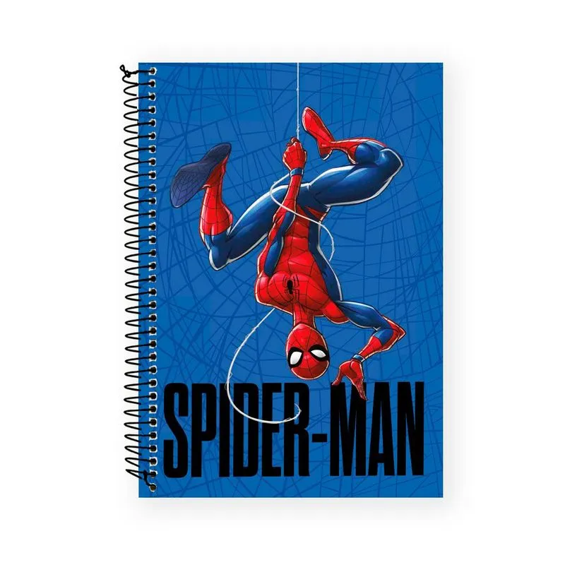 Caderno Universitário 10 Matérias Homem Aranha Contornos Sortido - Culturama