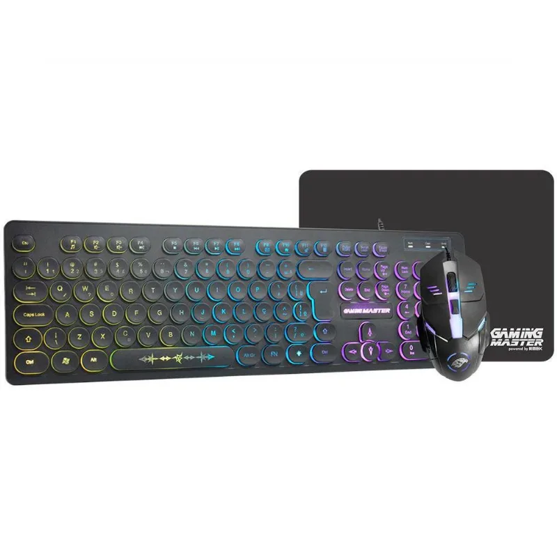 Kit Gamer Km7628 Rgb Steampunk + Mod734 + Pad Fxx