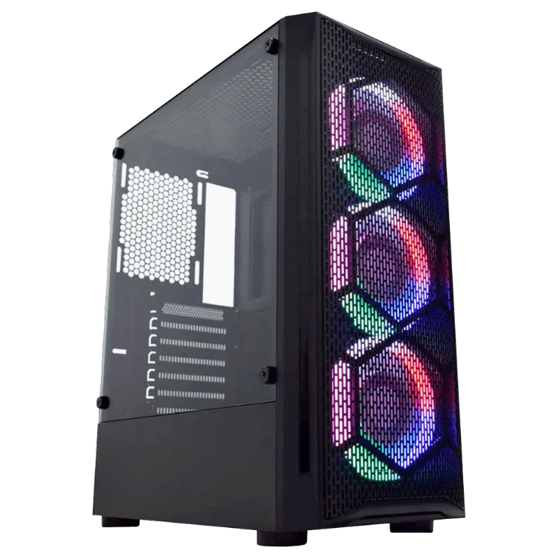 Gabinete Gamer Boreas 1 CG-01TJ CG01JTRH001CBOX PAINEL MESH LED RGB 5 CORES