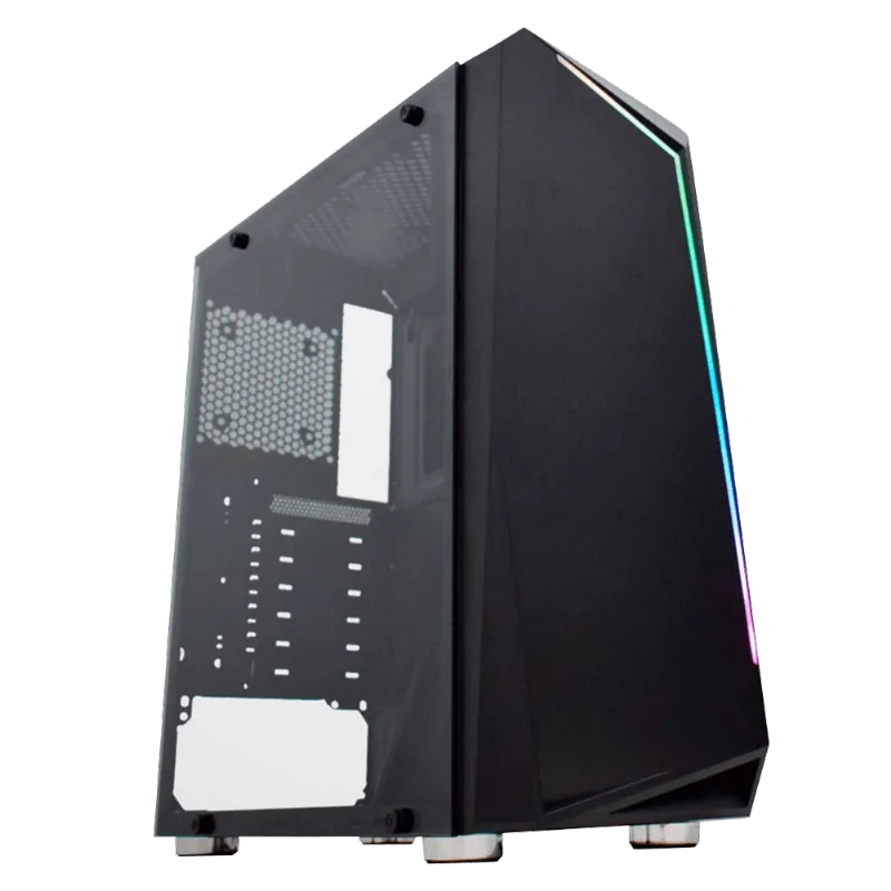 Gabinete Gamer Hawk 4 CG-35KR CG35KRRH001CBOX Painel Fita Led RGB Sem Fan