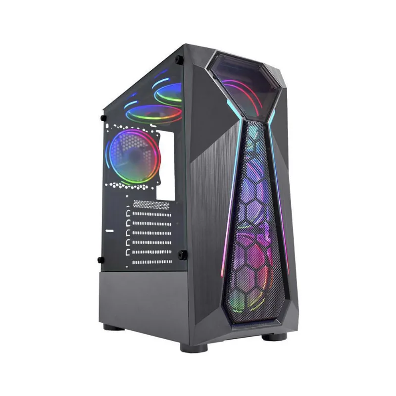 Gabinete K-Mex, Warlock, Mid-Tower, Rgb, Com Fita De Led - K-mex