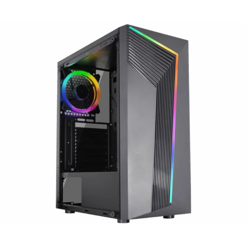 Gabinete Gamer K-Mex Yaiba 4 10AA - Lateral em Vidro Temperado, USB 3.0, Iluminação led, atx, Preto - K-mex