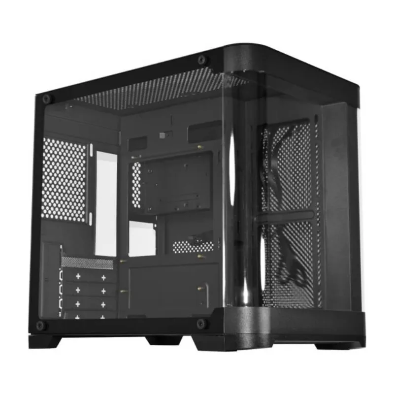 Gabinete Gamer K-Mex Aqua Curva CG-01AG Preto Mid Tower Vidro Temperado m-atx Black - CG01AGRH001CB0X