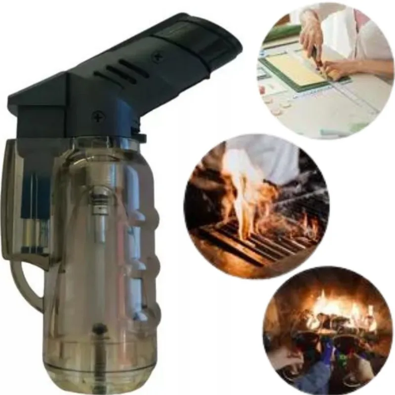 Mini Maçarico Recarregável Super Chama Regulável Isqueiro a Gás Culinário Cozinha Startools