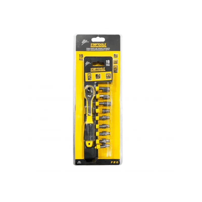 Conjunto AR0436 Chave Catraca com Soquete Startools CONJ AR0436 CHAVE CATRACA C/SOQ STARTOOLS
