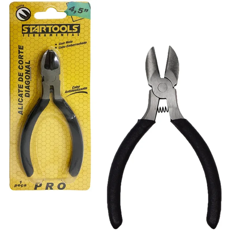 Alicate de Corte Diagonal 4,5 Startools com Mola e Cabo Emborrachado
