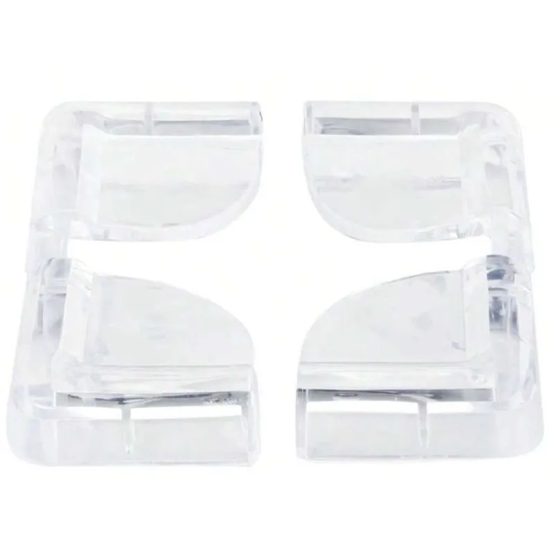 Kit Protetor Quina Mesa Transparente Silicone Macio Absorve Impacto Segurança Bebê Universal 4un