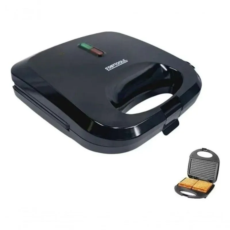 Sanduicheira Startools 2 em 1 Grill Elétrica 750W Preto 110V