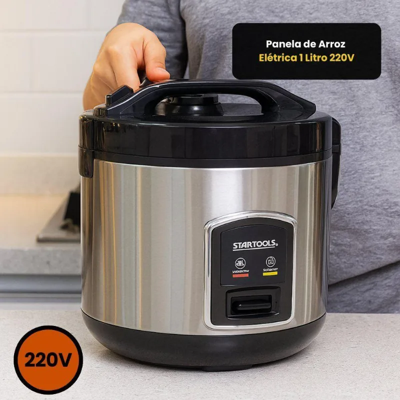 Panela de Arroz Elétrica Startools AR0980 1L 400W Preto 220V