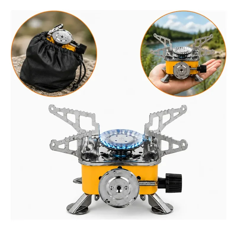 MINI FOGAREIRO PORTÁTIL Á GÁS COM BOLSA