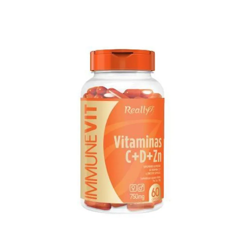 Immunevit Vitaminas C + D + Zn Really Supplement 60 Caps