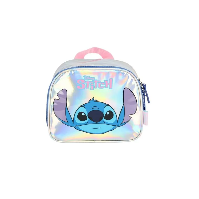 Lancheira Holográfica Stitch Escolar Metalizada Infantil