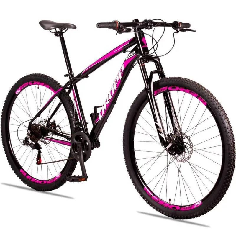 Bicicleta 29 Dropp Aluminum Preto+rosa