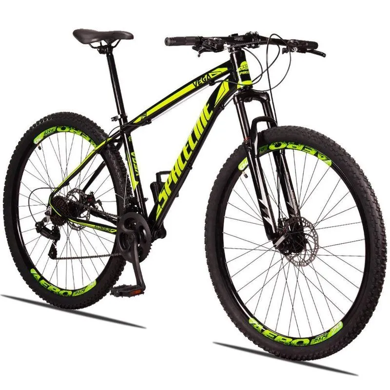 Bicicleta 29 Spaceline Vega 21v Preto+amarelo