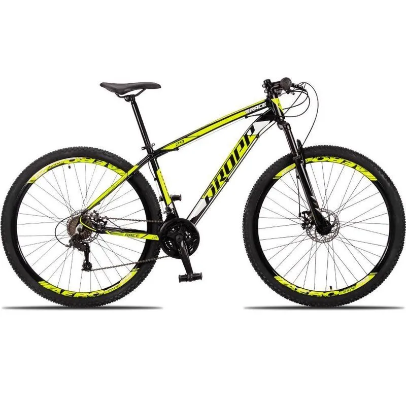 Bicicleta 29 Dropp Race 21 Marchas Preto + amarelo