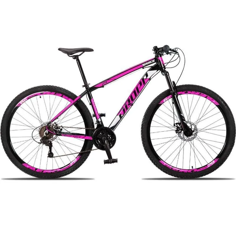 Bicicleta 29 Dropp Race 21 Marchas Preto + rosa