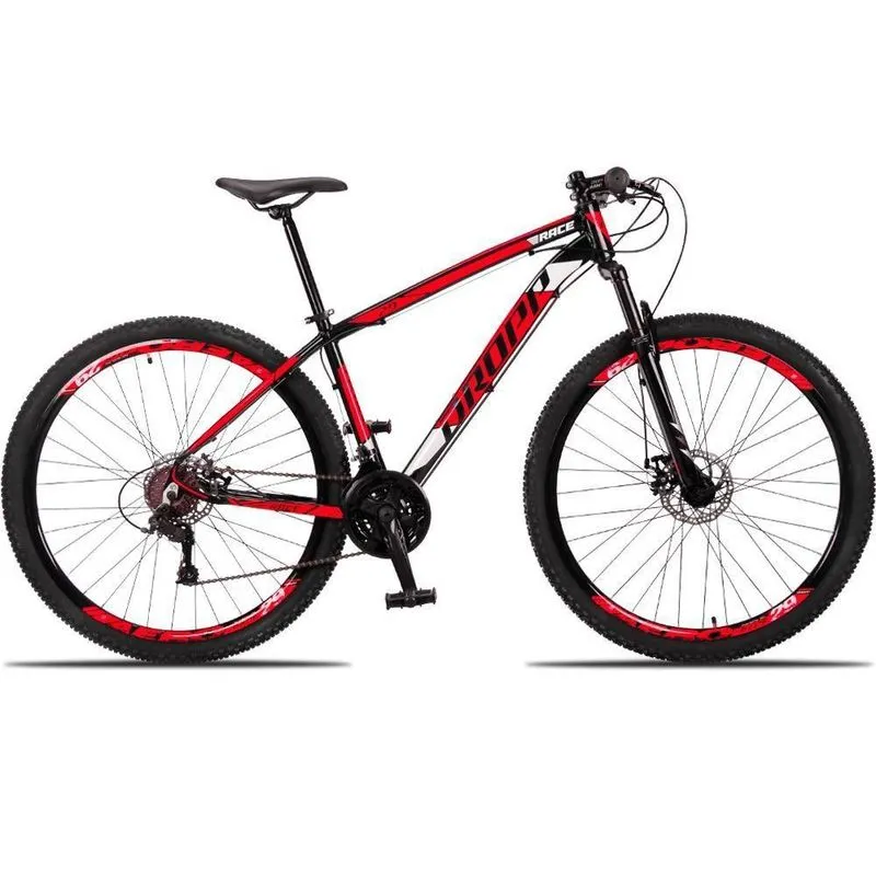 Bicicleta 29 Dropp Race 21 Marchas Preto + vermelho