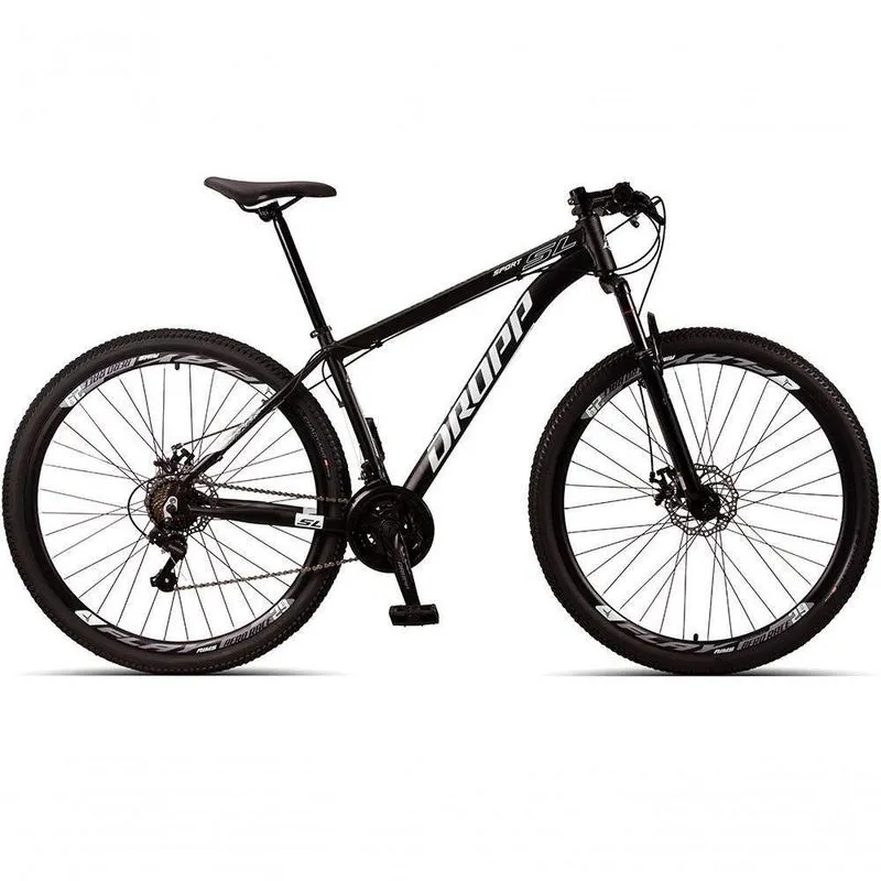 Bicicleta 29 Dropp Sl Sport 21v Preto + branco