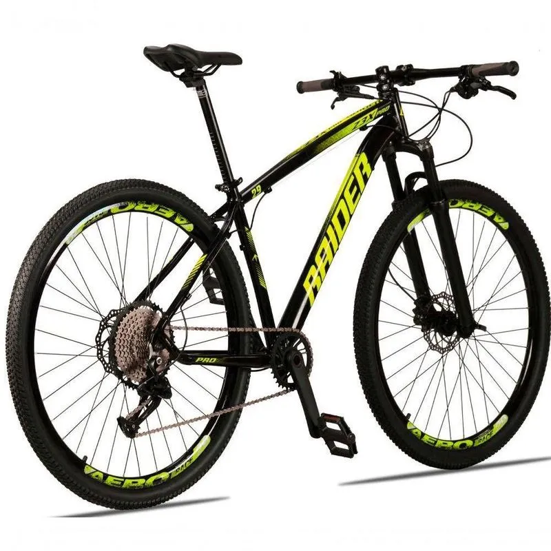 Bicicleta 29 Raider Z3x Pro 12v Preto + amarelo