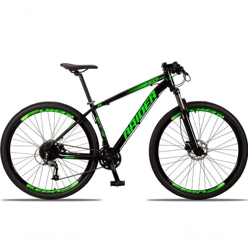 Bicicleta 29 Raider Z3x Pro 24v Preto + verde