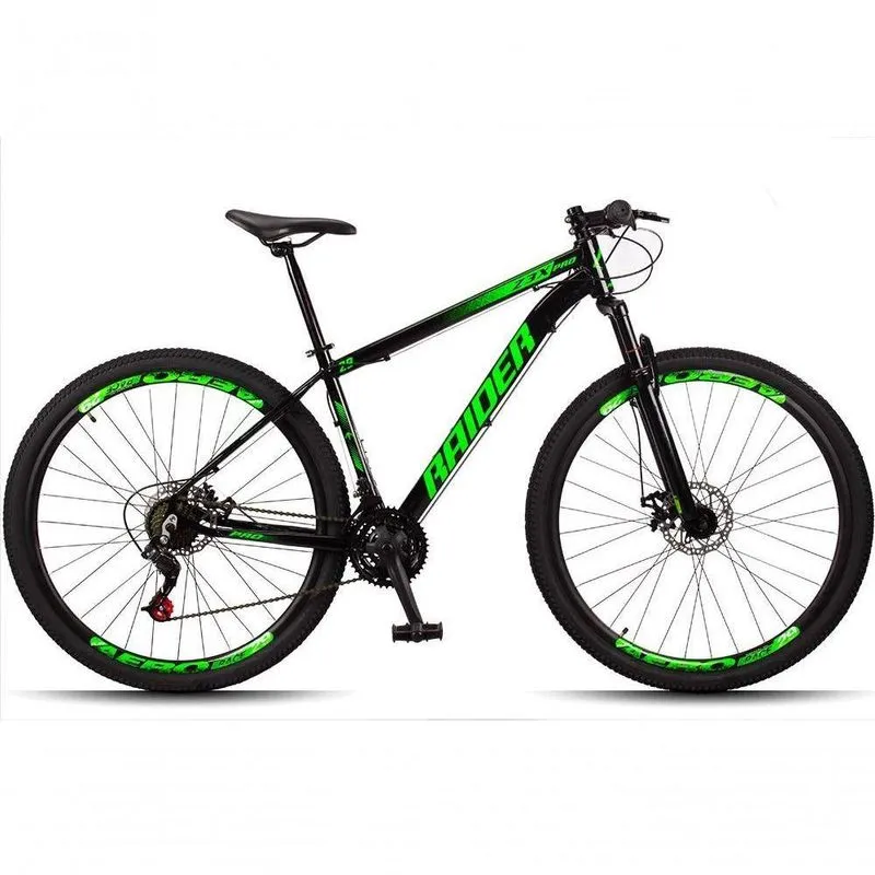 Bicicleta 29 Raider Z3x Pro 21v Preto + verde
