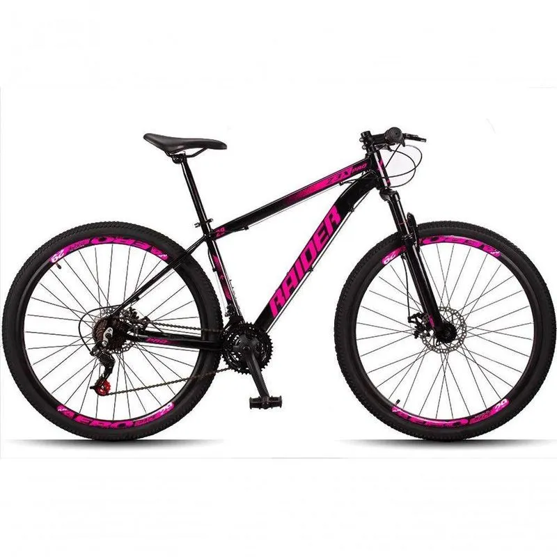 Bicicleta 29 Raider Z3x Pro 21v Preto + rosa