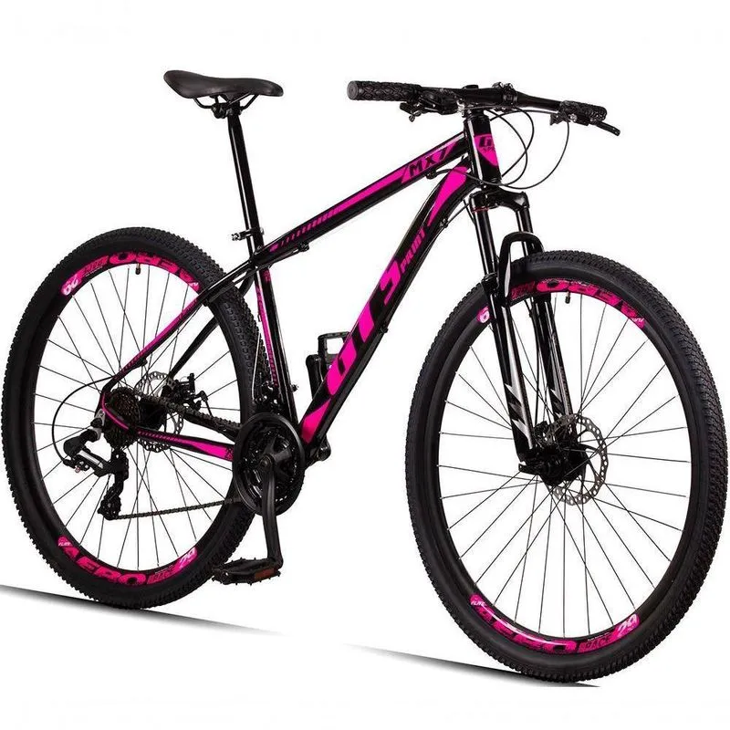 Bicicleta 29 Gt Sprint Mx7 24V Alumínio Mtb Preto + Rosa